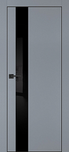 Товар Межкомнатная дверь PX-10 черная кромка с 4-х ст. Серый матовый