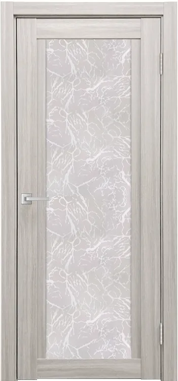 Фото Межкомнатная дверь Легенда К-11 тон Белая лиственница Остекление Гранит прозрачный